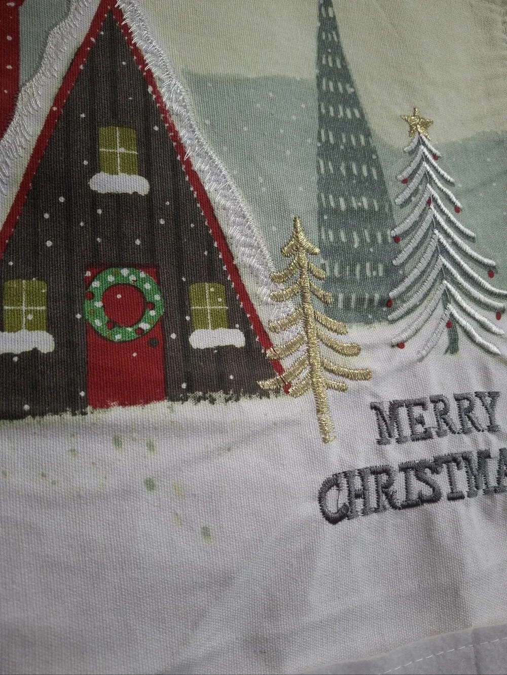 Wondershop Green and White Christmas Advent Calendar Wall Hanging